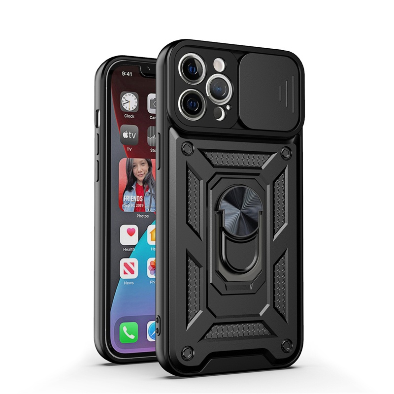 For iPhone 12 Pro Max Case with Stand Kickstand Ring Cover Armor Shockproof Hard Hybrid for iphone 12 Military Grade Phone Case