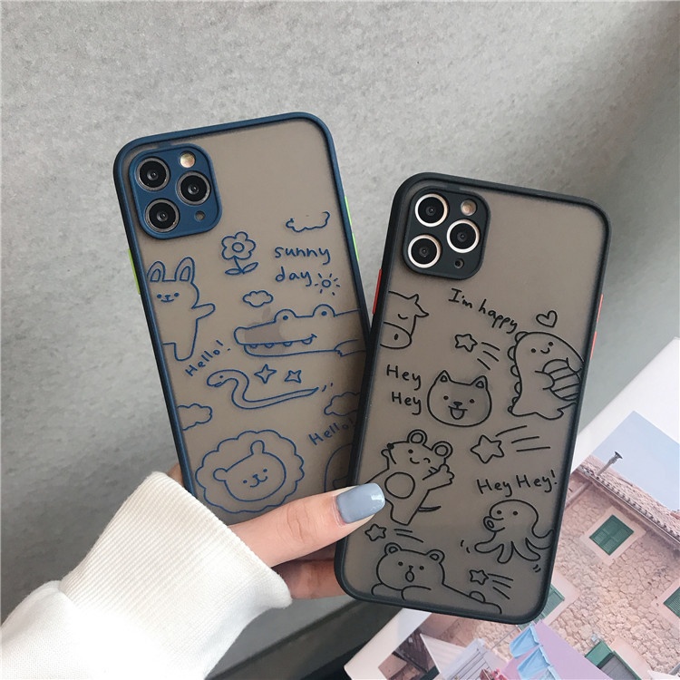 Luxury Cartoon Animal TPU phone case customized cute Back Cover Phone Case For Iphone 12 Pro Max 11 X Xs Xr 7 8 Plus