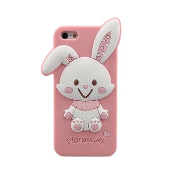 Hot sale rabbit silicone phone cover animal phone case