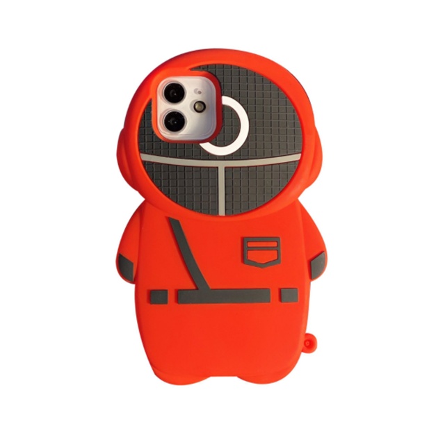 DLG004 New product cute squid game toy designer cartoon silicone shockproof Cover phone case for iphone11 13 13Pro 13Pro max