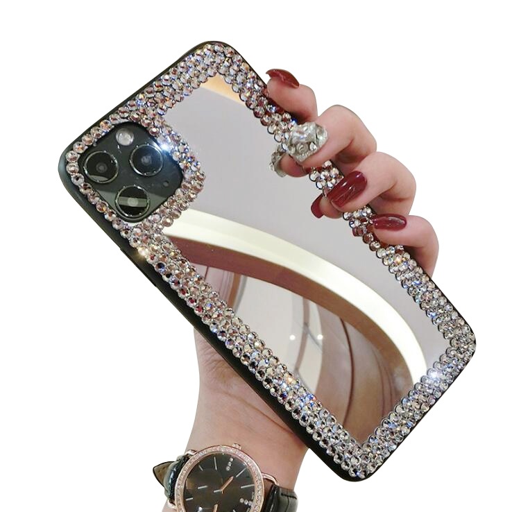 Bling Glitter Refection Plating Mirror Phone Case Designer For Luxury Diamond For Iphone Cases