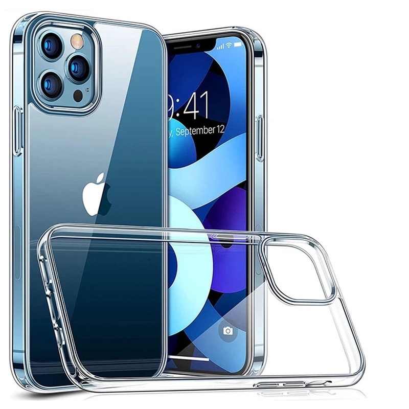 OEM Custom Crystal Clear Phone Case for iphone 13 Pro Max Soft TPU Transparent Clear case for iphone 13 12 11 XR