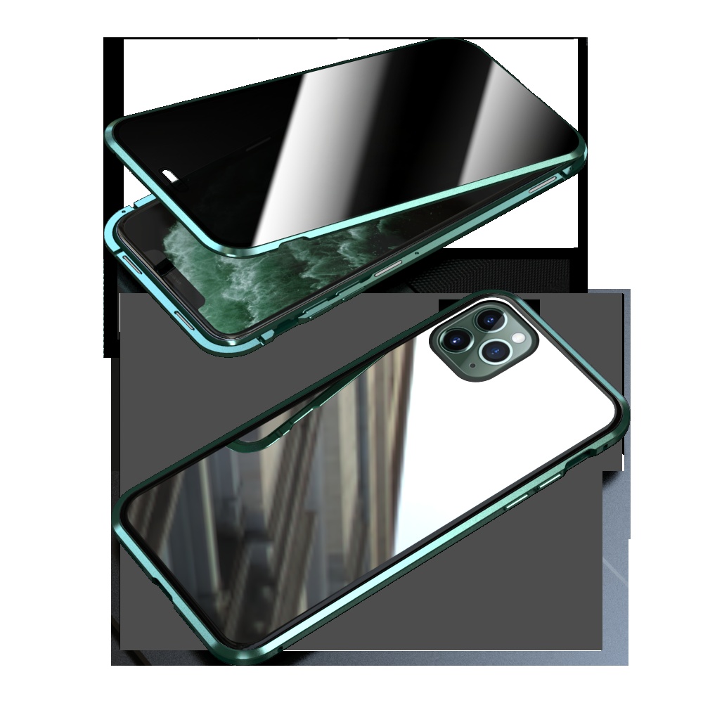 Anti Peeping Magnetic Case Tempered Glass 360 Degree Full Body Privacy Phone Case For Iphone 11