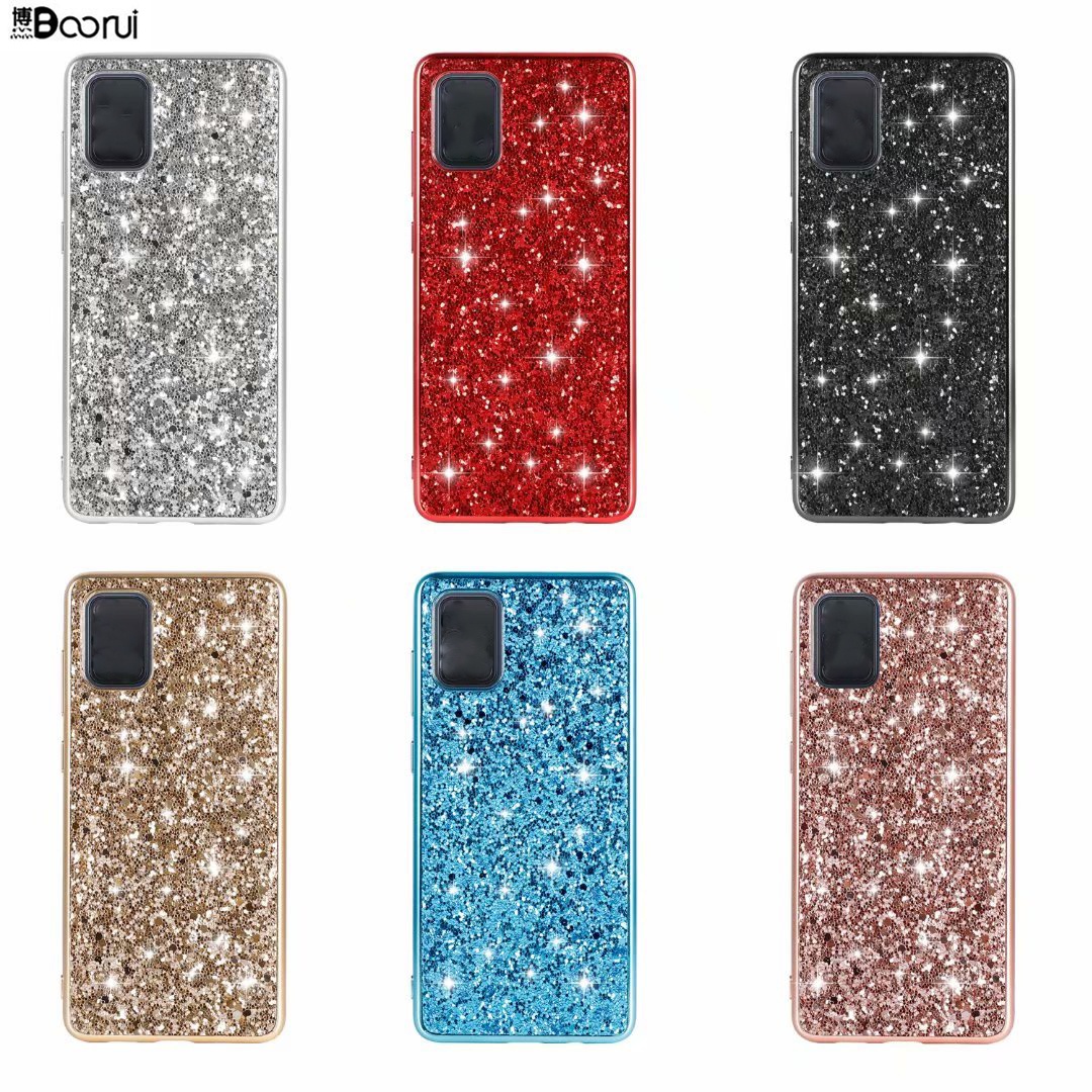 BOORUI Luxury TPU Diamond Case For Iphone 13 12 Pro 11 10 Shiny  Cover For Samsung S20 Plus Note S20 Mobile phone cases