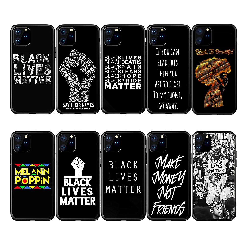Custom Black lives matter Soft Mobile Phone Case For iPhone 12 pro max