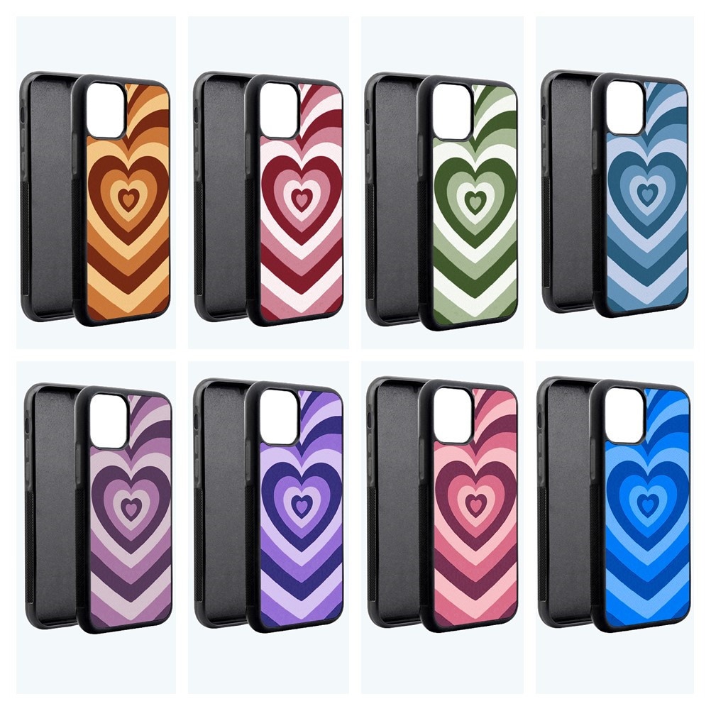Love Swirls Heart Circle Soft TPU Edge Phone Case For Apple Accessories Iphone 5s se 6s 7 8plus xr xs 11 12 mini Pro max Cover