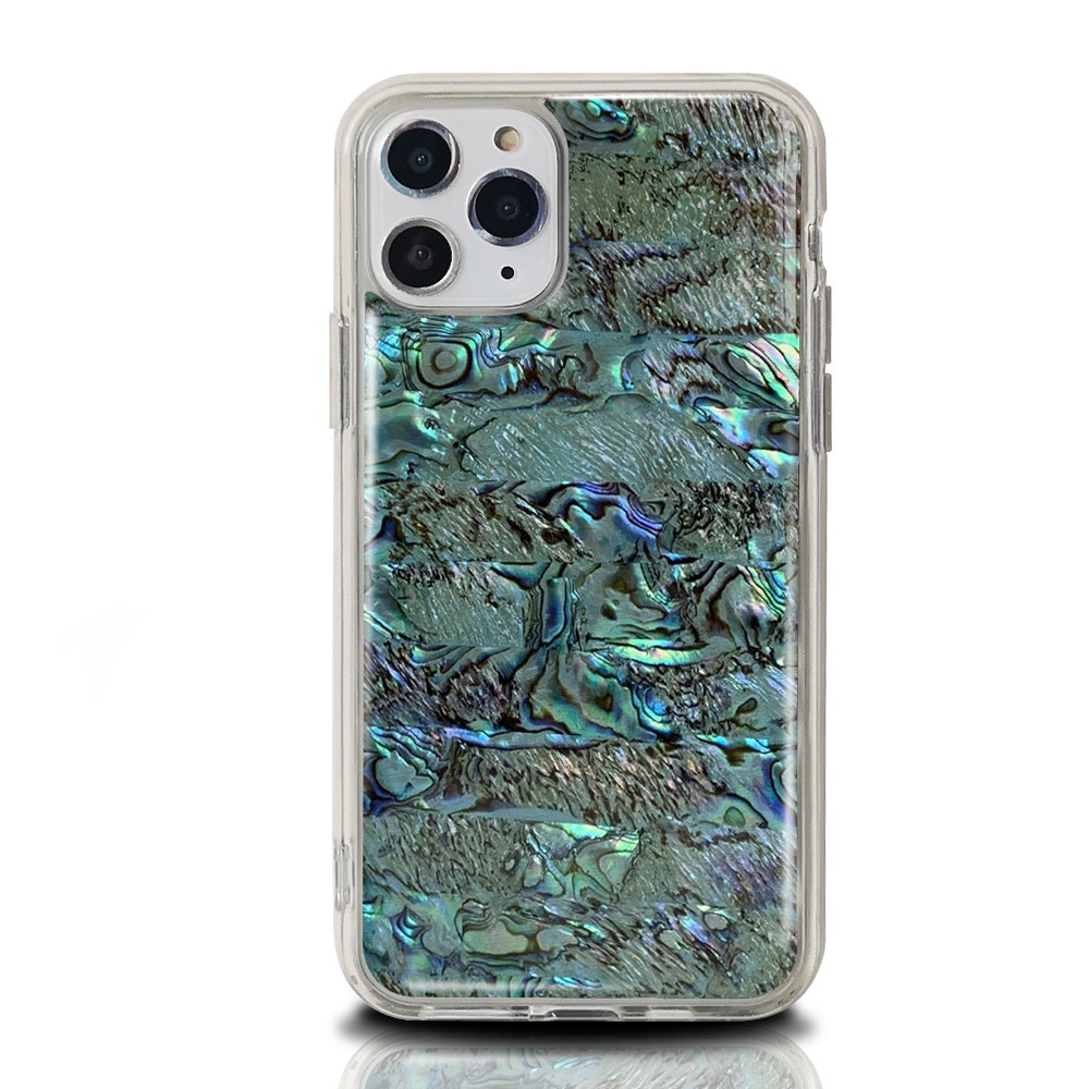 luxury sublimation natural abalone shell mobile phone bags & cases for phone  transparent silicone cell phone case