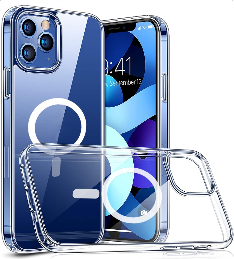 Shockproof transparent clear TPU magnet phone case for magsafe case for iphone 12 pro mini max