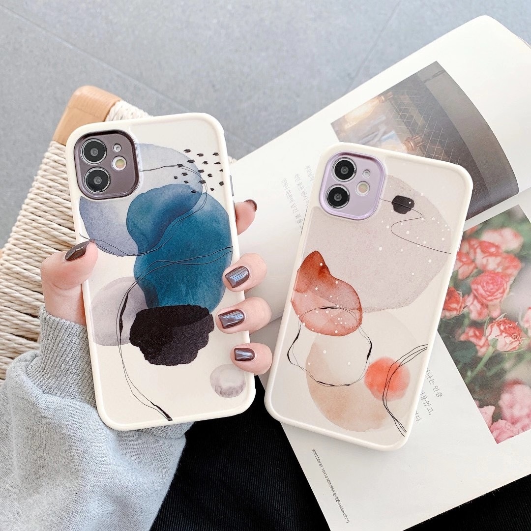 Phone Case for Iphone 13 11 12 Pro Max Mini Women Pretty Art Line Flowers X XS XR SE 7 8 Plus 12mini Covers