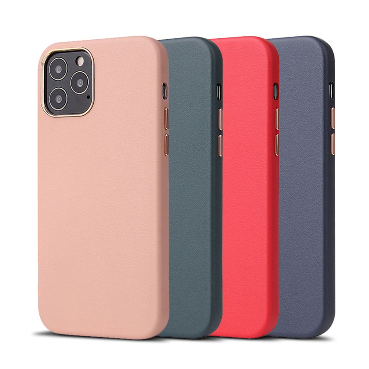 Official Customized Logo Luxury Premium Leather Mobile Phone Case With Gentle Microfiber For Iphone 12 Case