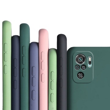 New Liquid Silicone Phone Case For Xiaomi Redmi Note 10 pro max 10s Original Camera Protective Soft Back Covers On Redmi Note10