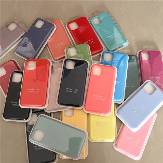 Retail Packaging Box Wholesale Original Liquid Silicone Case for iPhone 11 pro max 12 pro max xs x Phone Cases