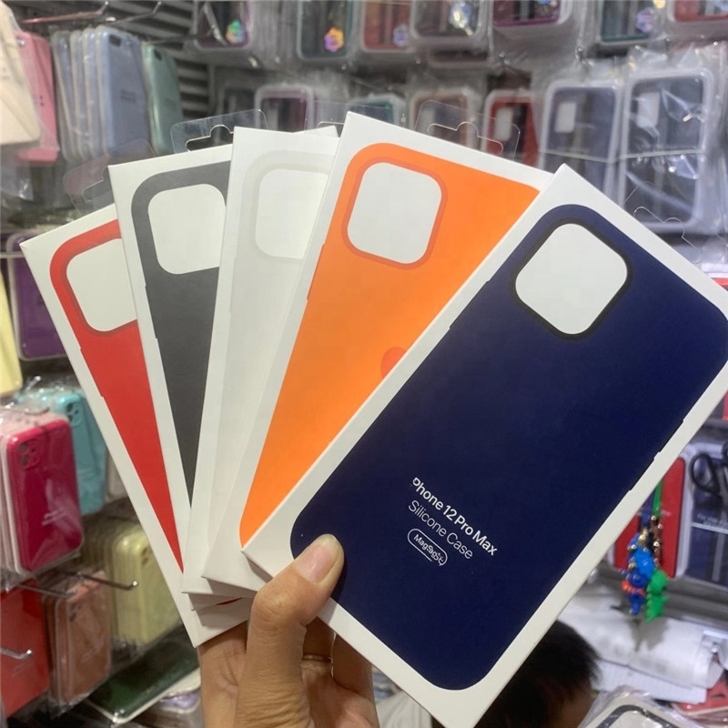 Luxury Liquid Silicone Magnetic Original Logo Mobile Phone Bags & Cases Cover Packaging For iPhone 12 13 Pro Max Phone Case