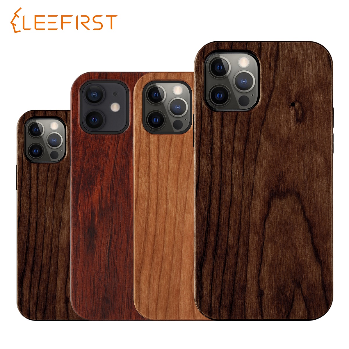 Customize Engraved Wood Phone Case for iPhone 12 Pro Max Mobile Phone Case for iPhone 13