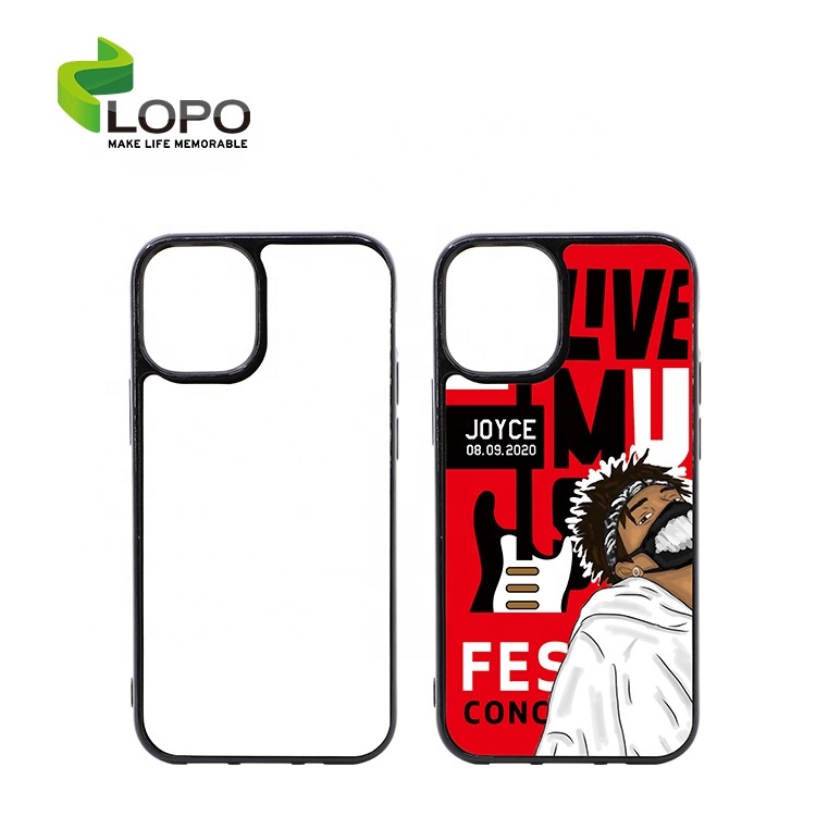 New Model 2D Flexi TPU Soft Rubber Sublimation Phone Case with PET Insert for iPhone 12