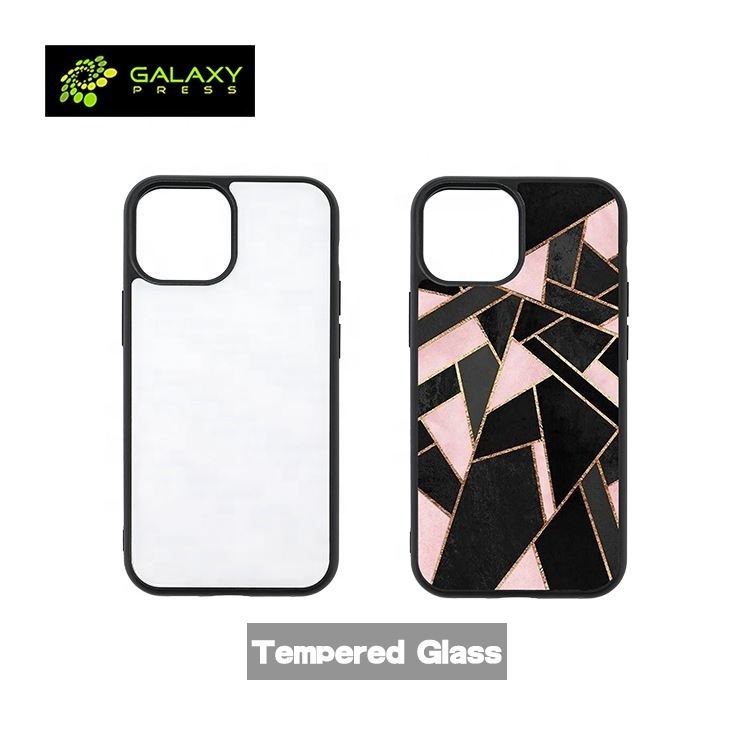 Sublimation 2D Phone Case for iPhone 13 TPU Cover with Tempered Glass Insert