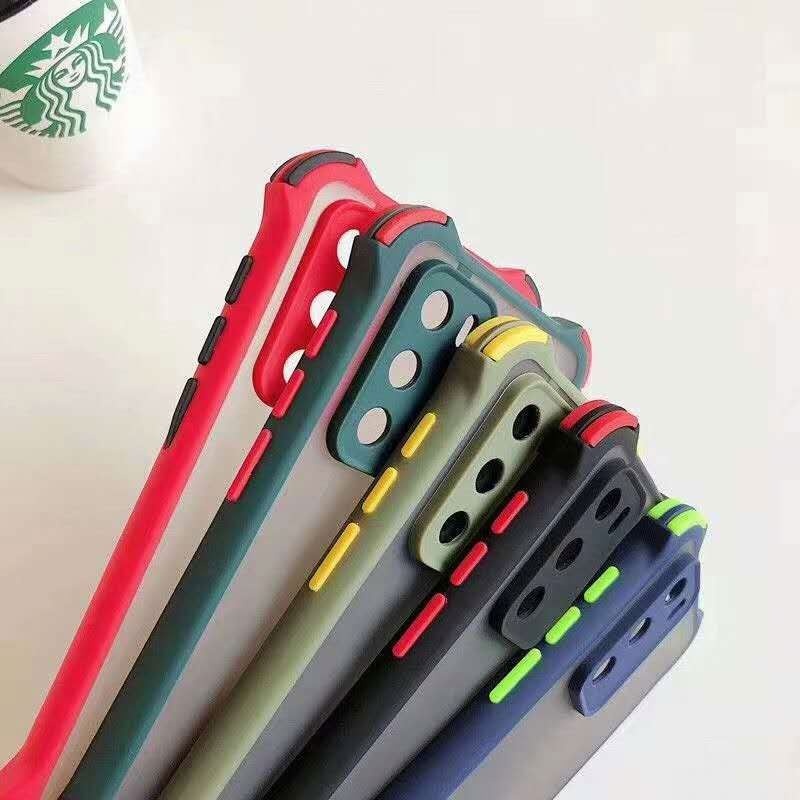 2021 Shockproof transparent phone case Ultra thin TPU PC cell phone matte back cover case for 8/x/11/12/iphone xr