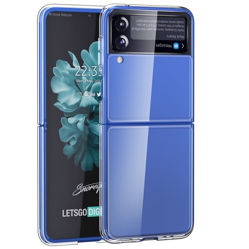 Amazon Hot Sale Slim Thin Transparent Clear Acrylic Cellphone Cover Soft TPU Mobile Phone Case For Samsung Galaxy Z Flip 3 5G