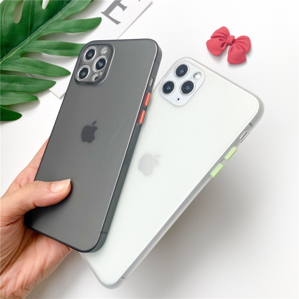 Ultra Thin Cell Phone Case Matte PP Plastic Transparent Soft Case For iPhone 12 Pro Max 12 Mini 11 Pro X XR XS Max
