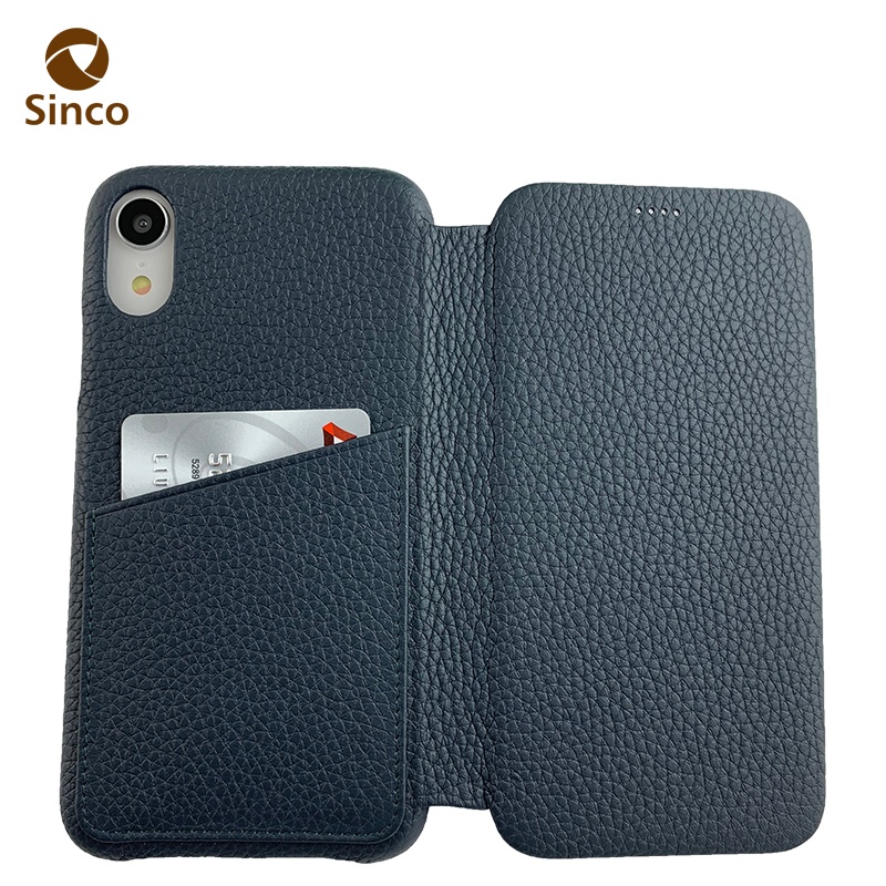 Pebble Grain Ultra Thin Flip Phone Wallet Leather Case For iPhone X/XS/XR/XS Max