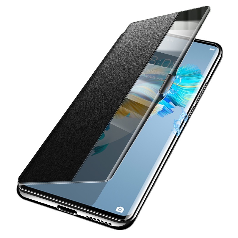 High Quality Flip Cover thin Smart Window Hot Sell Luxury Leather Mobile Phone case For Huawei Mate 40