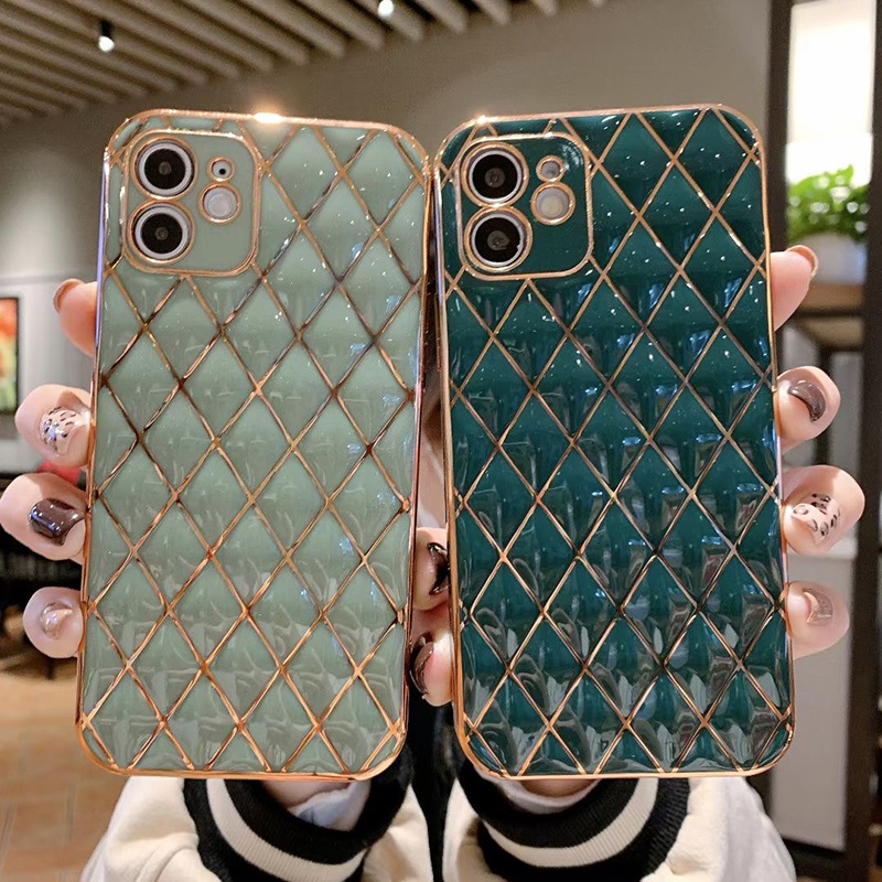 Luxury Cute Gold Bling Plating Silicone Phone Case For iPhone 12 11 Pro XS max XR X 8 7 Plus Ultra-thin Camera Protection Cover