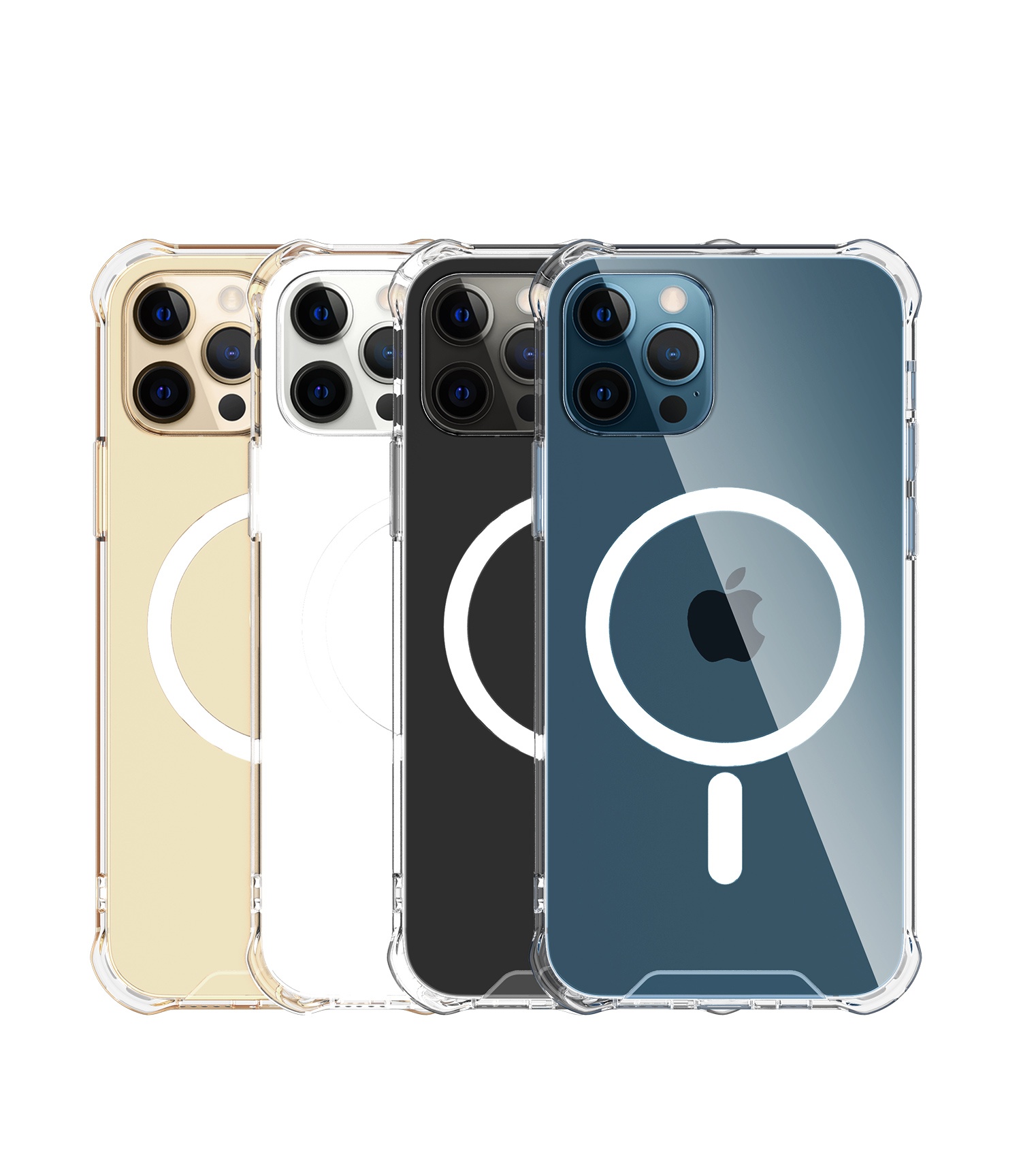 Transparent mobile phone case that supports wireless charging for iphone13