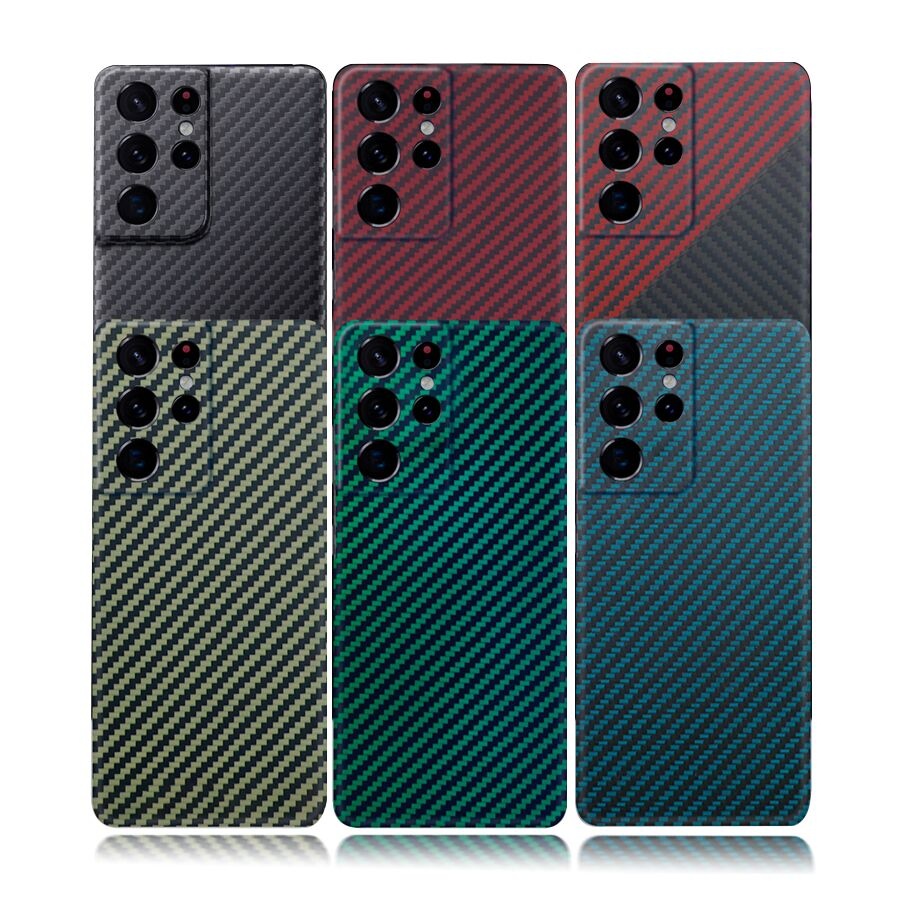 Premium Mixed Colour Aramid Fiber Phone Case for Samsung S21 S21+ S21 Ultra Thin Carbon Fiber Case Shell Cover