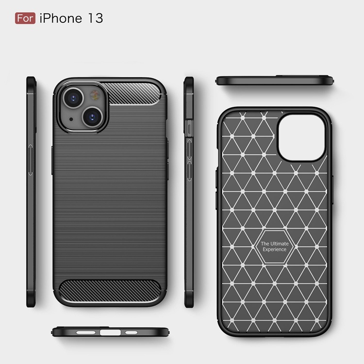 Fashion ShockProof Ultra-thin Business Phone Case For iPhone 12 13 11 Mini Pro Max Light Luxury Anti-Fall Carbon Fiber TPU Cover