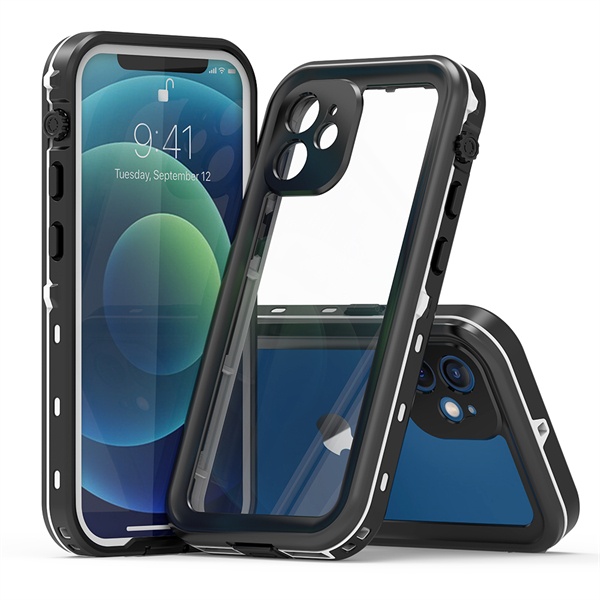 2021 New Hot high quality anti-fall, Shockproof, Waterproof PC+TPU phone case 100% fit  Transparent back cover iP hone12 Mini