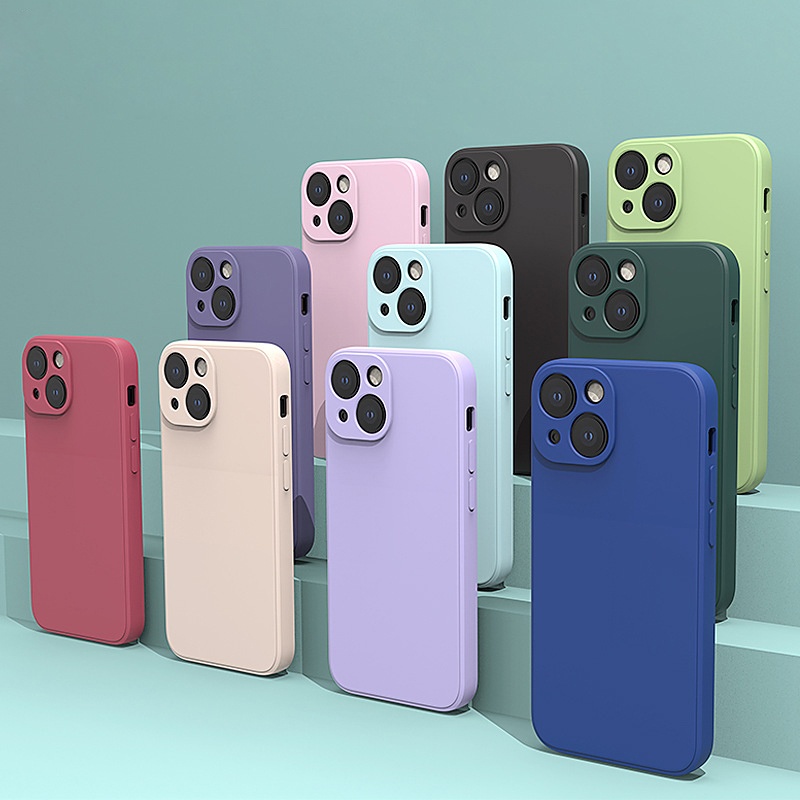 Custom Wholesale Soft Shockproof Thin Candy Color Premium Silicon Tpu Mobile Cell Phone Case 2021 For Iphone 13 12 Pro Max Case