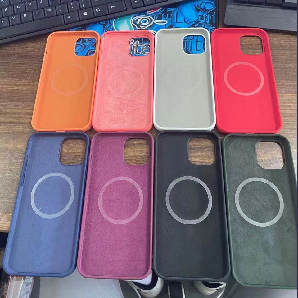 Thin Soft Case For iPhone 12  Wireless Charging Liquid Silicone Cover Candy Coque Capa For iPhone X Xs 11 12 Pro Max XR