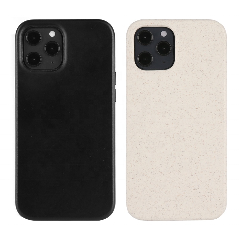 100% biodegradable raw material ECO Friendly phone case thin black  for Apple IPhone 12 Pro