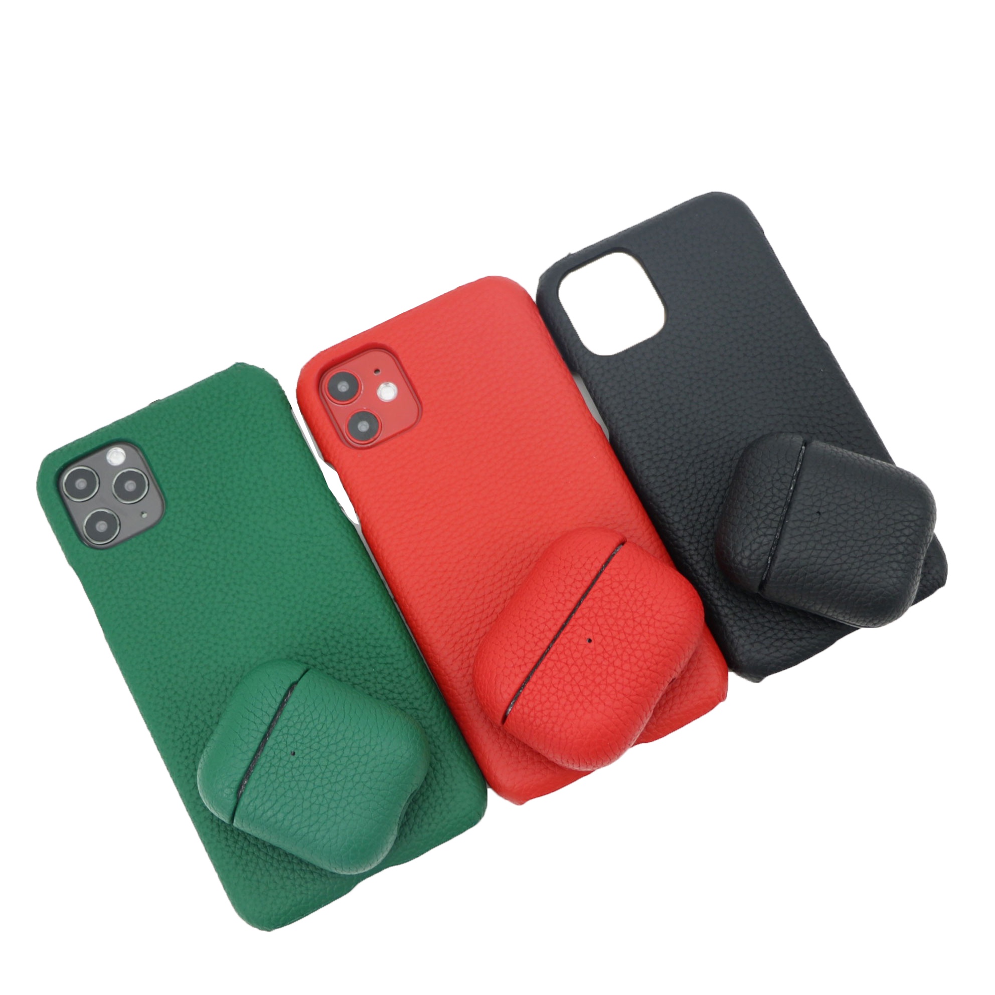 luxury handmade genuine leather wrap thin mobile phone case for Iphone 12