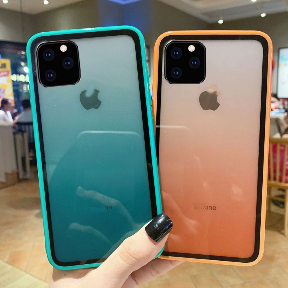 Gradient Color Phone Case For iPhone 11 6.1/6.5inch Ultra Thin Soft Clear Cover For iPhone 11 Pro Max Clear Transparent Cases