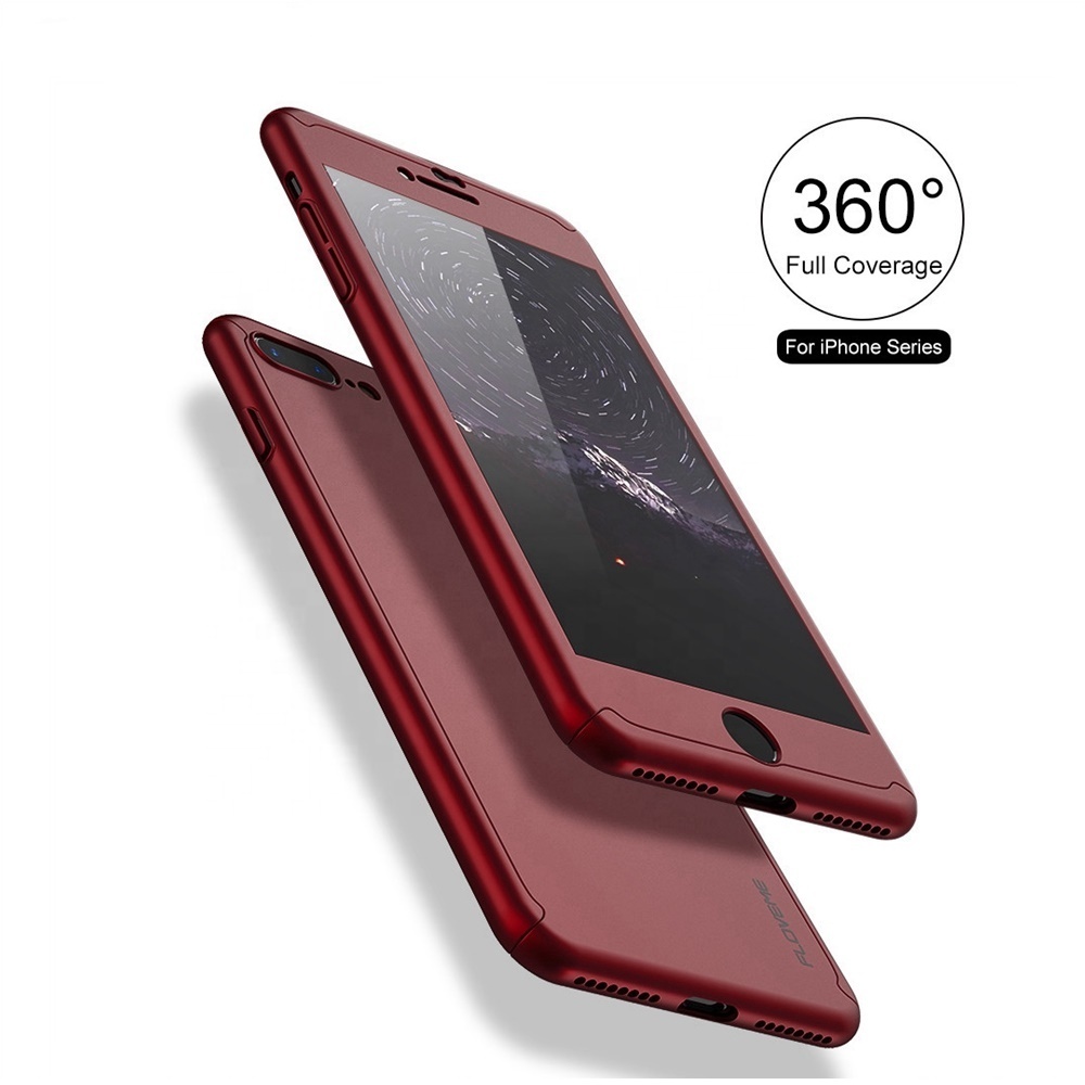2021 Mobile accessories Full Cover Phone case with Tempered Glass 360 Degrees PC Case for 13 12 11