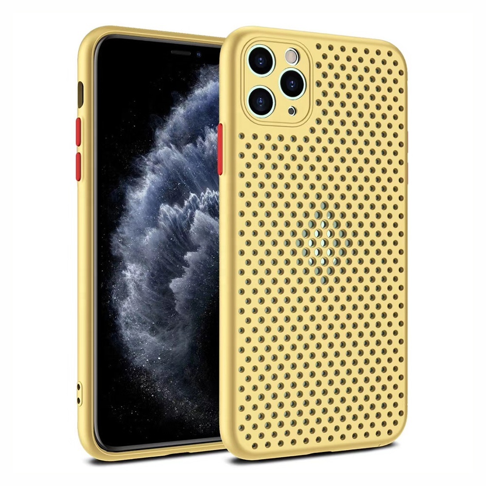 New Hot Sale 2022 1.8mm Cooling design Breathing Mobile Phone Case for iPhone 11 12 pro Max TPU Phone Case for Summer