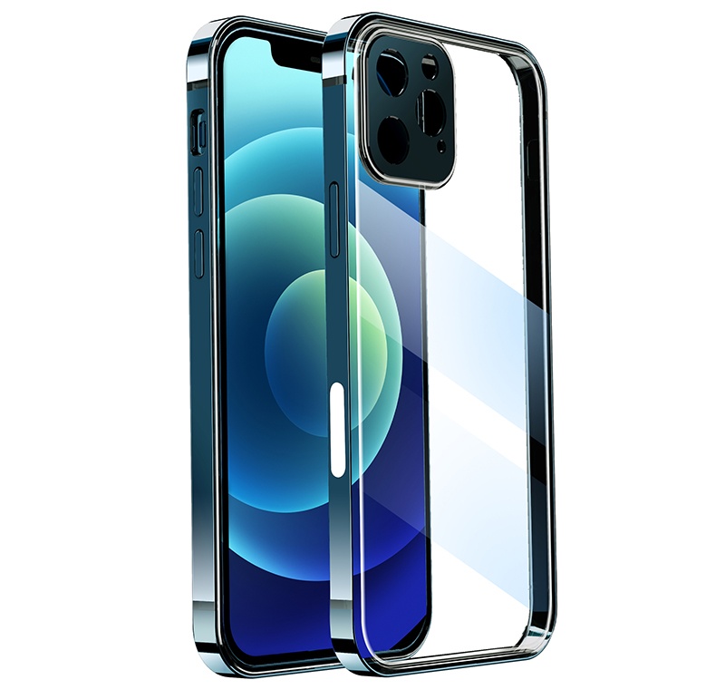Luxury Electroplating Ultra Thin Clear Shockproof Silicone Soft Tpu Mobile Phone Case For iphone 12 Phone Cover