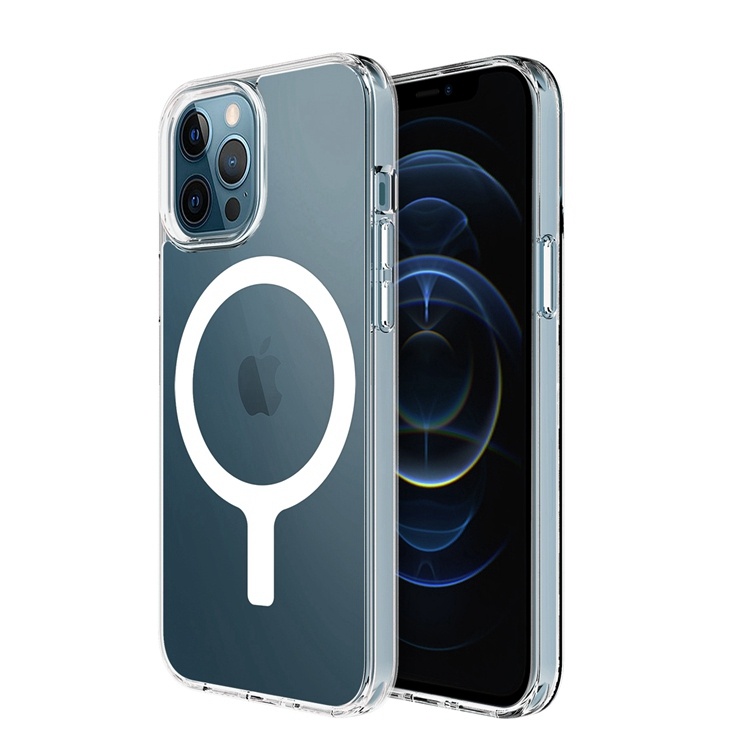 Hote Sale Transparent Ultra Thin Soft TPU PC High Clear Mobile Cell Phone Covers Magnetic Cases for iphone 12 13 mini pro max