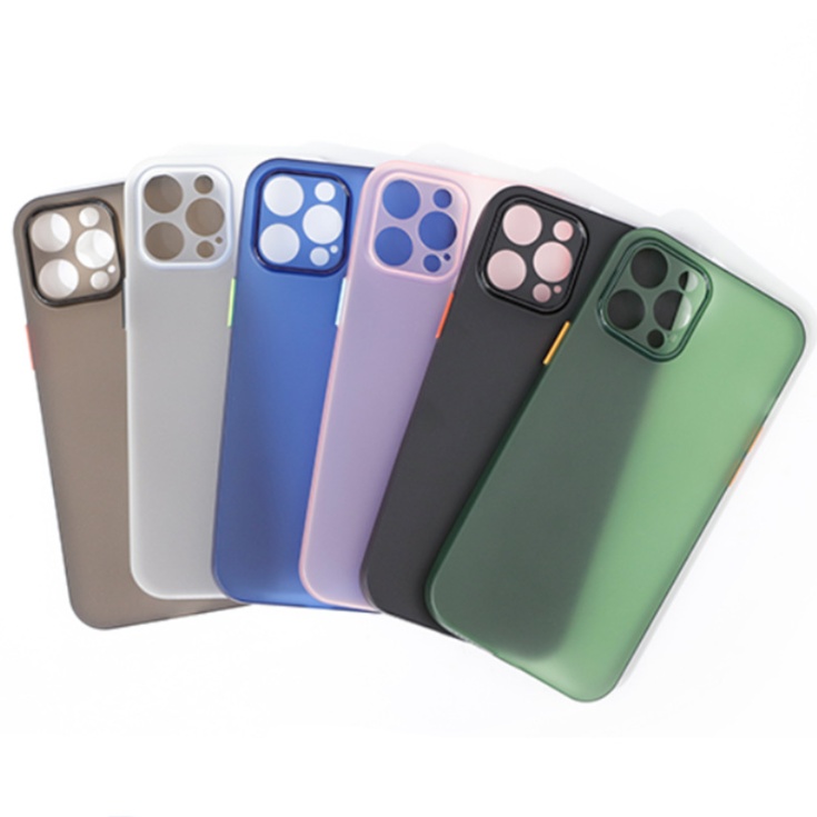 2021 Ultra Thin Matte Soft Phone Case For iPhone 13Pro Max 8 7 Plus X Xr Xs Max 6 6s Colorful Button Cover For iPhone 13