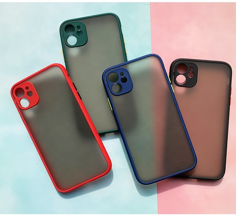 RICOO Case For iPhone 12 11 Pro Ultra Thin TPU PC Phone Case For iPhone X/XS MAX XR 8 7 6/6s Plus Translucent Mobile Back Cover