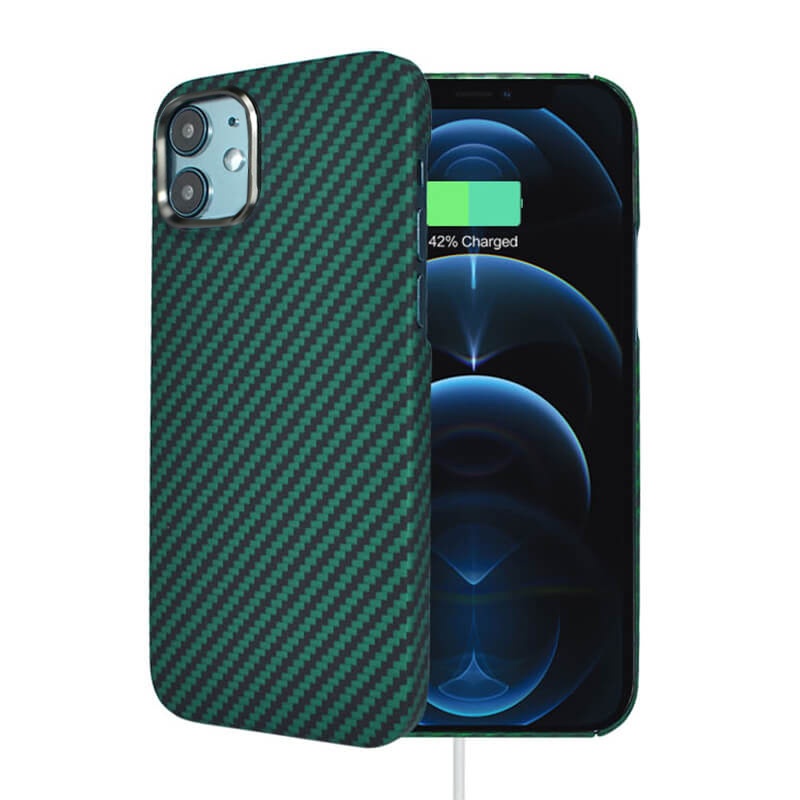 Aramid Fiber Military Grade Cell Phone Case For iPhone 12 Mini Anti Fingerprint Phone Cover Case Luxury Ultra Thin Mobile Case