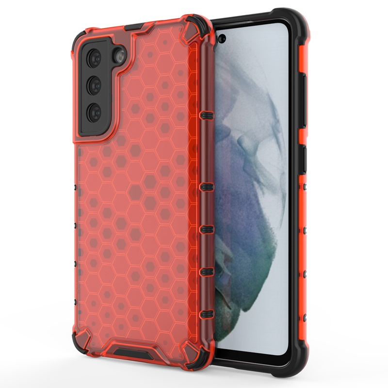 Ultra Thin Honeycomb Phone Case for Samsung S21 FE Anti Yellow Anti-Scratch 360 Degree Full Body Protection Cover