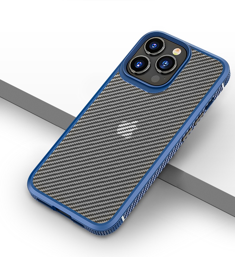 TPU mobile phone case carbon fiber acrylic shockproof phone case for iphone 13 pro max ultra thin