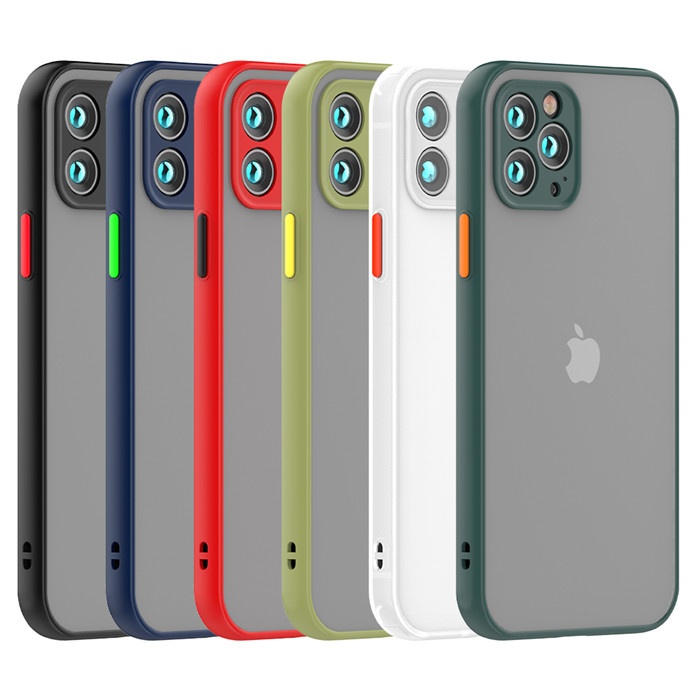 Hit Colors 2 in 1 Mobile Phone Case TPU PC Shockproof Frosted Ultra Thin Phone Case for Iphone 11 12 13 Pro Max Case