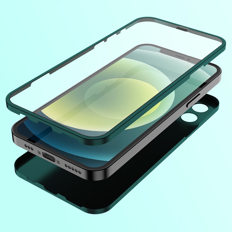 New! wholesale Shockproof 360 Full Body Protection Screen Protector+TPU Back Phone Case ultra-thin for iPhone 12/12 Pro Max