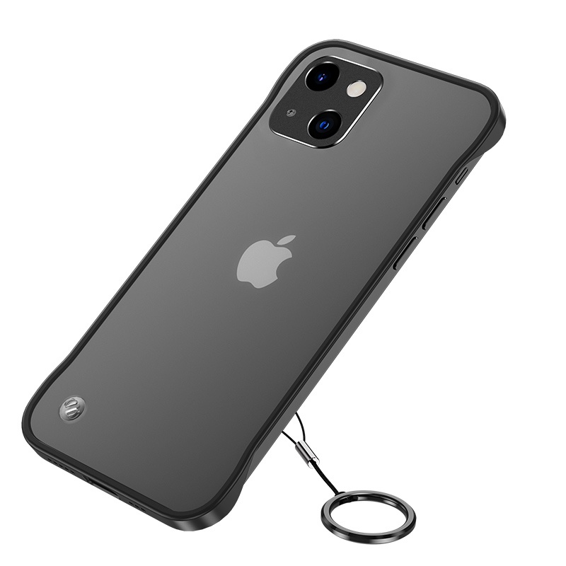 Simple design lightweight ultra thin soft TPU PC metal metallic matte armor shockproof phone case for iPhone  12 13 Mini Pro Max