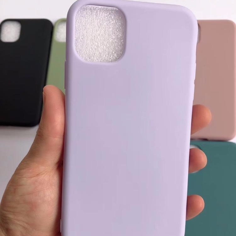 Phone Case For iPhone 11/11PRO/11PRO MAX Simple Solid Jelly Color Ultra thin Soft TPU Silicone Full Cover Shockproof Caqa