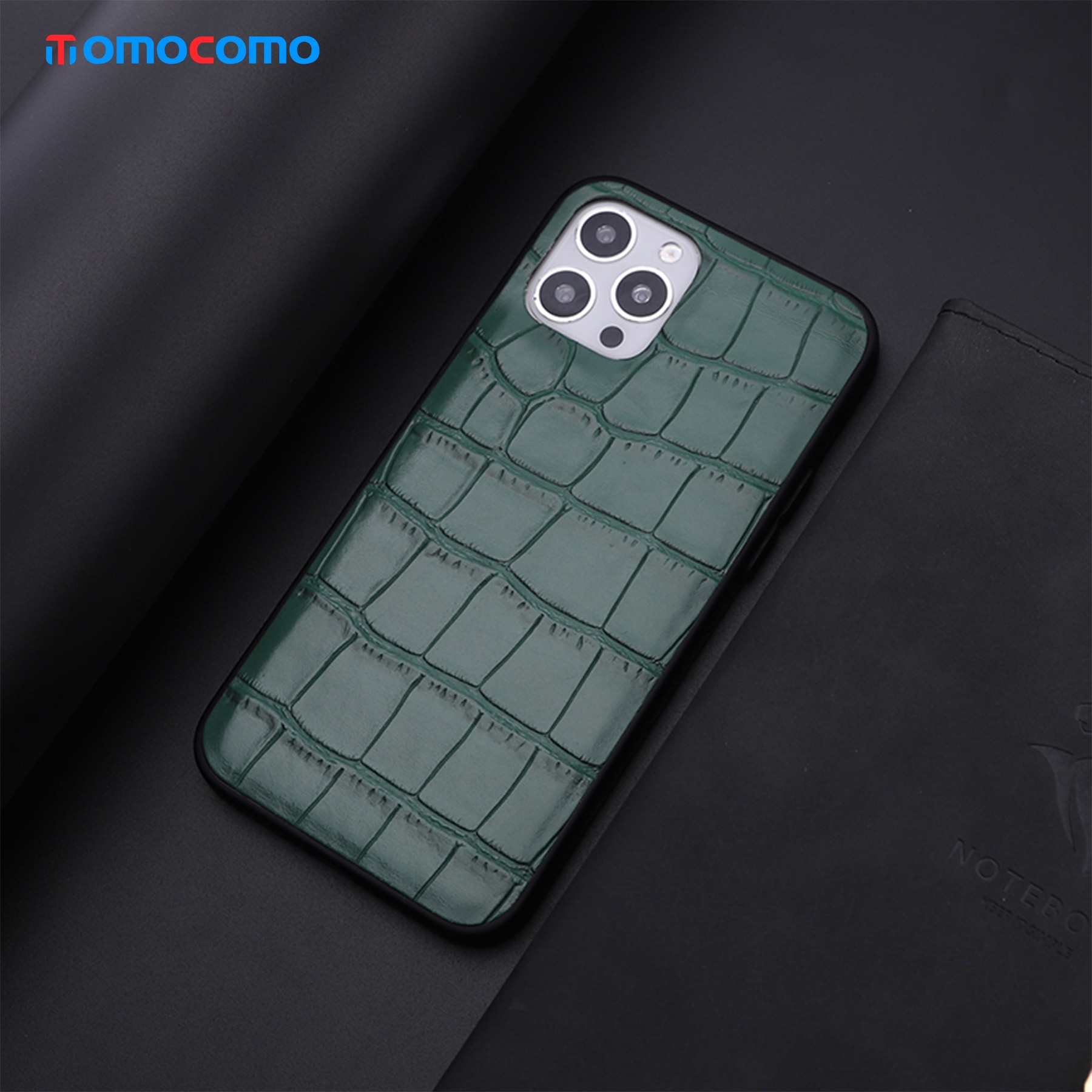 TOMOCOMO Crocodile Pu Leather Croco Croc Pattern Emboss Logo Ultra Thin Phone Case For Iphone 12