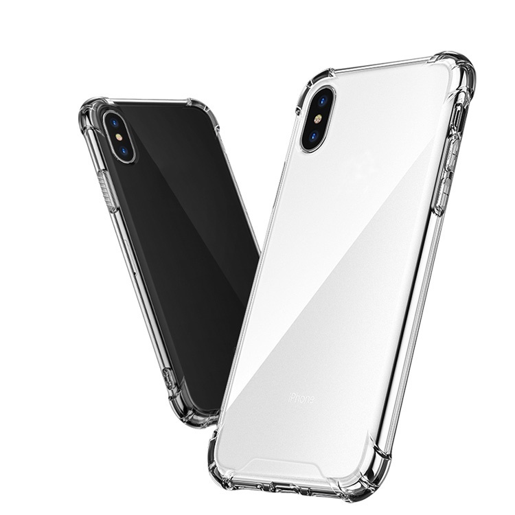 Anti-Fall Tpu Pc Mobile Phone Shell Ultra Thin Clear Transparent Cover Phone Case For Iphone 8 10 X Xs Max